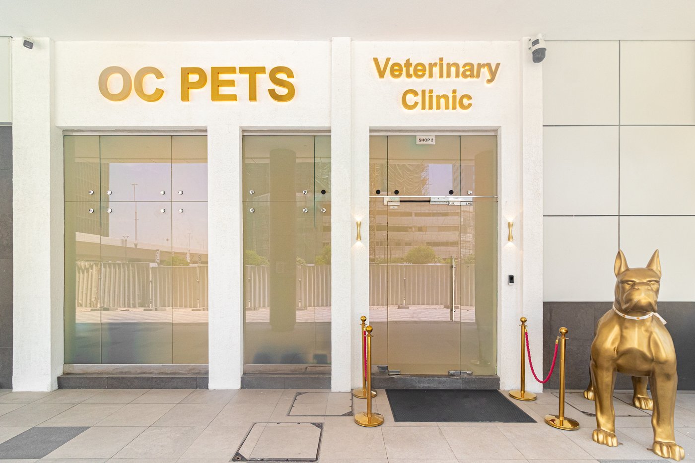 OC Pets Veterinary Clinic storefront in Business Bay, Dubai